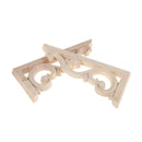 1Pair Europe Style Exquisite Wood Carved Applique Furniture Home Door Wall De JR