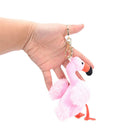 New Fluffy Flamingo Pendant Key Chains Plush Car Bag Key chain  3C