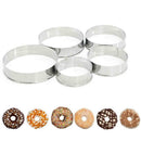 5pcs Round Circle Stainless Steel Cookie Biscuit DIY Baking Pastry M Top