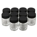 10 x 22cc Airbrush Bottles Empty Glass Pots Lids Color Cups