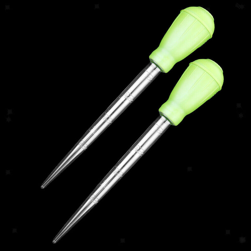 2 Pcs Aquarium Fish Tank Waste Remover Feeder Graduated Pipette Dropper 30ml