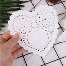 100pcs 5.5" Scrapbooking Hollowed Lace napkins doyleys placemat decoupage papM&E
