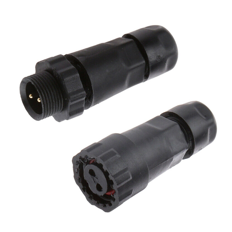 15A 7.5mm IP68 2 Pins Assembled Waterproof Electrical Cable Connector Socket