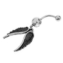 14G Angel Wings Dangle Belly Button Ring Navel Ring Body Piercing Jewelry