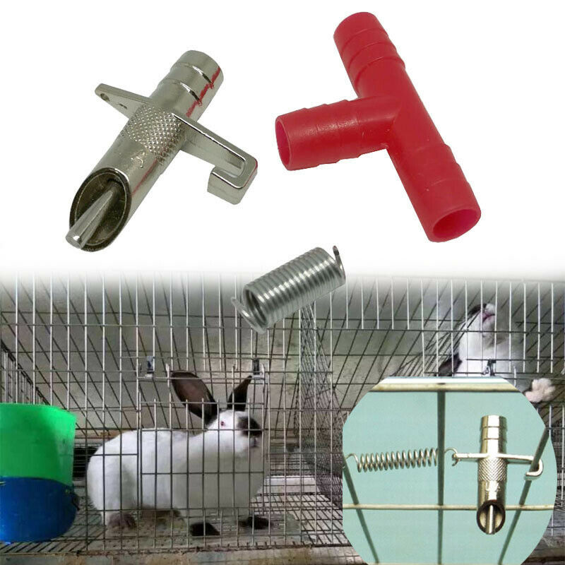 Pet Rabbit Feeding Waterer Drinker 8mm Water Rabbit Water Contai 3C