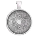 72pcs 3 Styles Round Oval Square Pendant Trays with Glass Cabochon Crafts D3C