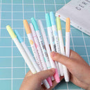 5 Pcs/set Colorful Double Head Highlighters Markers Pen Stationery Fluoresc N2K8