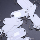 white portable plastic key fob key tag ID labels 20 pieces