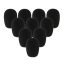 10 Pack Handheld Microphone Foam Windshield Sponge Mic Cover Black