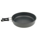 22cm Aluminum Camping Frying Pan Portable Picnic Pot Cookware Folding Handle