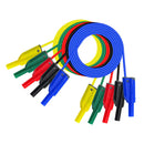 Pack of 5Pcs 4mm Stackable Banana Plug Wire Silicone Test Cable Lead for