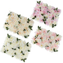 Artificial Rose Flower Wall Spring Flower Backdrop Pink+White