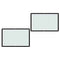2 Packs 60'' 16:9 Pull Down Projection Projector Screen