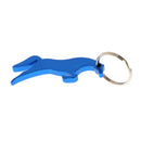 Aluminum Horse Simple Bottle Opener Key Ring Keychain Bag Pendent Blue