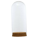 8x18cm Desktop Cloche Jar Glass Dome Cover Succulent Terrariums w/Wood Cork
