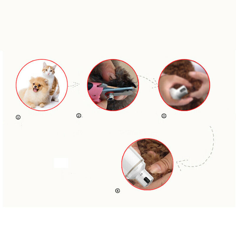 Dog Nail Grinder Pet Cat Nail Grinder Electric Trimmer Toe Paw Claw Clippers USB