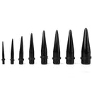 Bulk 8 Sizes BLACK 4mm-18mm Ear Tunnel Taper Kit Set Expander Stretching Plug