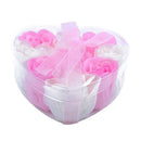 9Pcs Scented Rose Flower Petal Bath Body Soap Wedding Party Gift(Pink+White