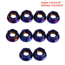 Titanium Nuts M6 Flange Nut Screws Bolts Motorcycle Bicycle Insert Lock N^