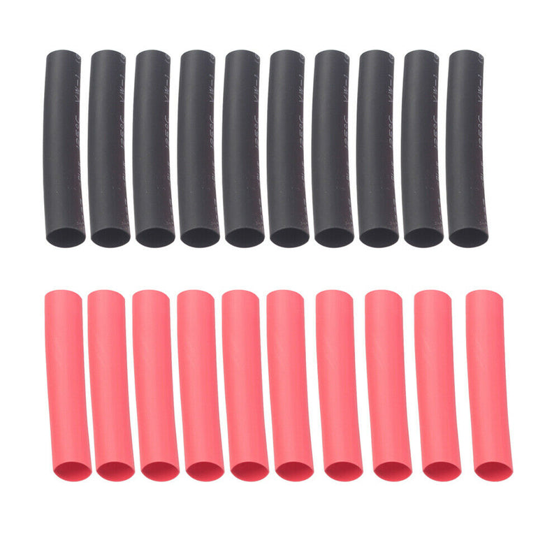 20pcs 6mm Heat Shrink Tubes Red+Black Wire Cable Insulation Sleeving Tubing