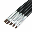 5Pcs Pro Durable Nail Art Brush Acrylic UV Gel Salon Kit Tool Dotting Flat L5X9