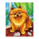 Poodle Dog 5D Round Diamond Painting Cardboard â€‹Embroidery DIY Cross Stitch