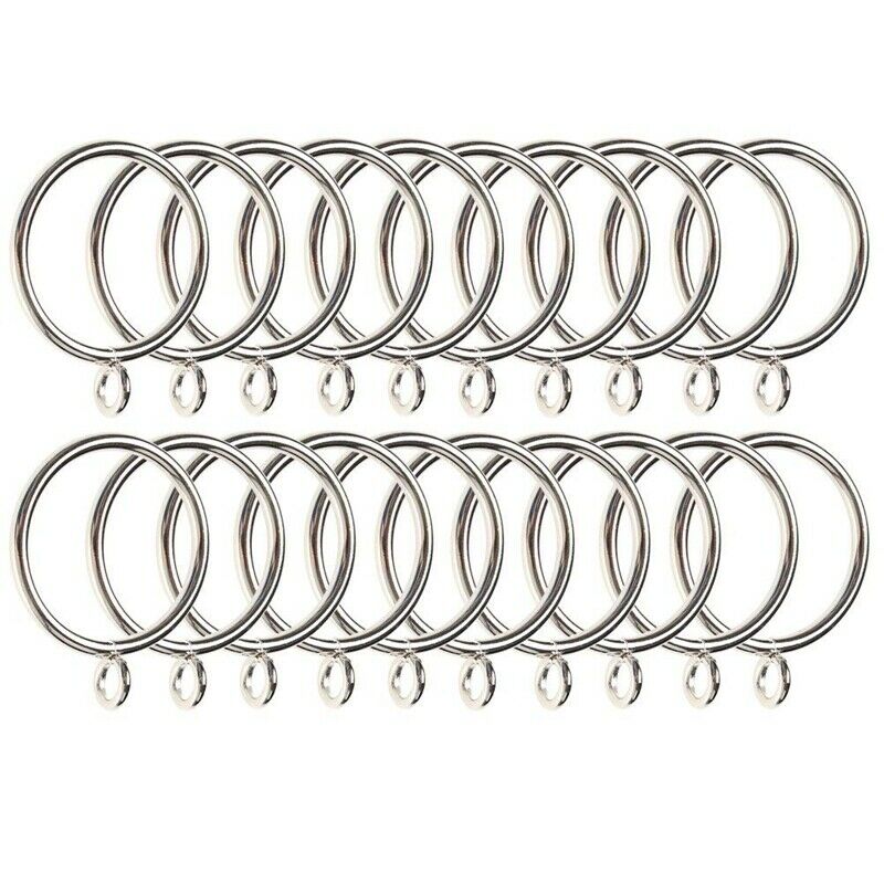 40 Pack Curtain Rings, 38mm Internal Diameter iron Curtains Rings Hanging R R3N8