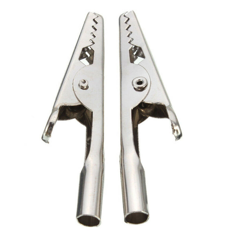 Stainless Steel Alligator Crocodile Test Clips Cable Lead Screw Probe Fixing New