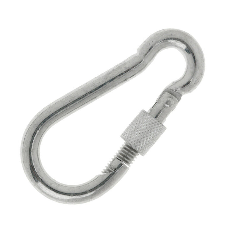1 X Screw Lock D Shape Carabiner Hook Keyring