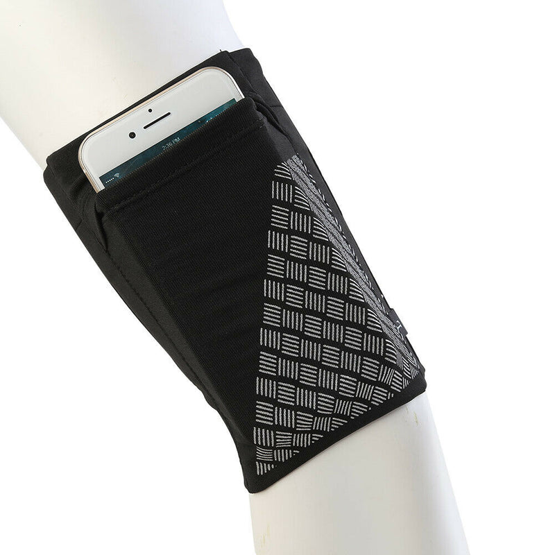 For Outdoor Night Jogging Armband Bag Reflective Elastic Arm Band Phone Case