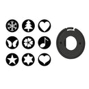 52mm Star Special Effect Kit Bokeh Filter Spot Card with 9 Patterns Flower Music