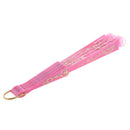 Ultra Pink Plastic Ribs Rose Print Dance Fold Hand Fan