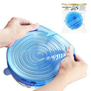 6pcs/set Kitchen Reusable Silicone Food Storage Wrap Microwave Bowl Seal Co