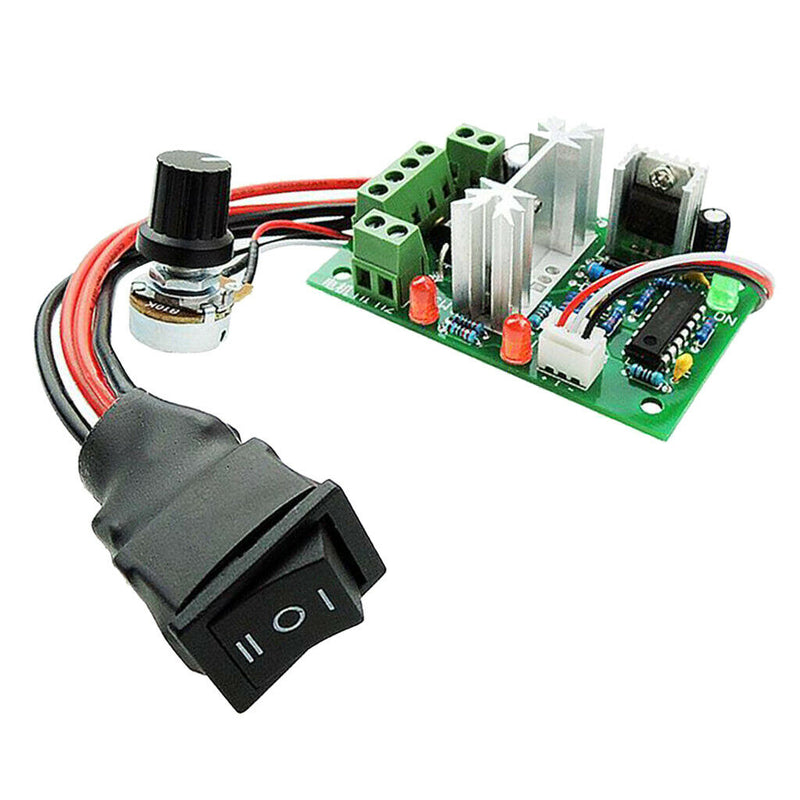 DC 6-30V 12V 24V 30V 10A PWM DC Motor Speed Controller CW CCW Reversible Switch