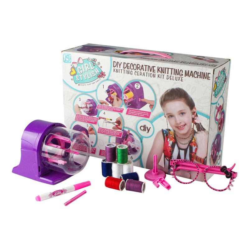 Knitting Kit Machine, Electreic Weaver Loom Tread Rope Knitting RotatingMachine
