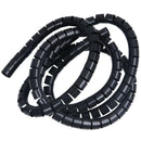 Spiral Tube Cable Wire Wrap Computer Cord Management 30mmx3M Black