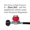 High Pressure Propane 0-30 PSI Adjustable Regulator with 4 Feet QCC1/Type1