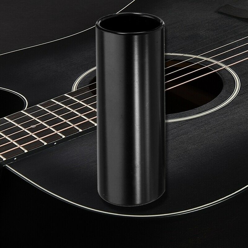 1pc Guitar Slide Black Stainless Steel Finger Knuck