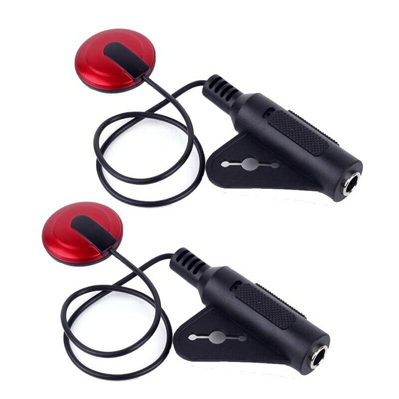 2Pcs Piezo Contact Microphone Mic Pickup for Guitar Violin Banjo Mandolin U