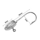 5pcs 2g Exposed Jigging Lead Round Head Barbed Hook Swinbait Fishing Tackle