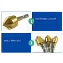 6Pcs/Set Countersink Drill Bits Center Punch Tool Sets Automatic Punch Hex  N5F9