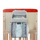 Baby Crib Hanging Bags Portable Bedside Organizer Storage Bag Box (Grey)