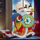 DIY Full Drill Diamond Painting Santa Claus Clock Home Hanging Ornament