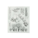 Xmas trees and candles Scrapbooking Album Card Decor Diary Craft Clear Stamps JR