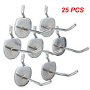 25pcs 2 Inch Supermarket Shelf Display Hanger Plating Metal Pegboard Hooks