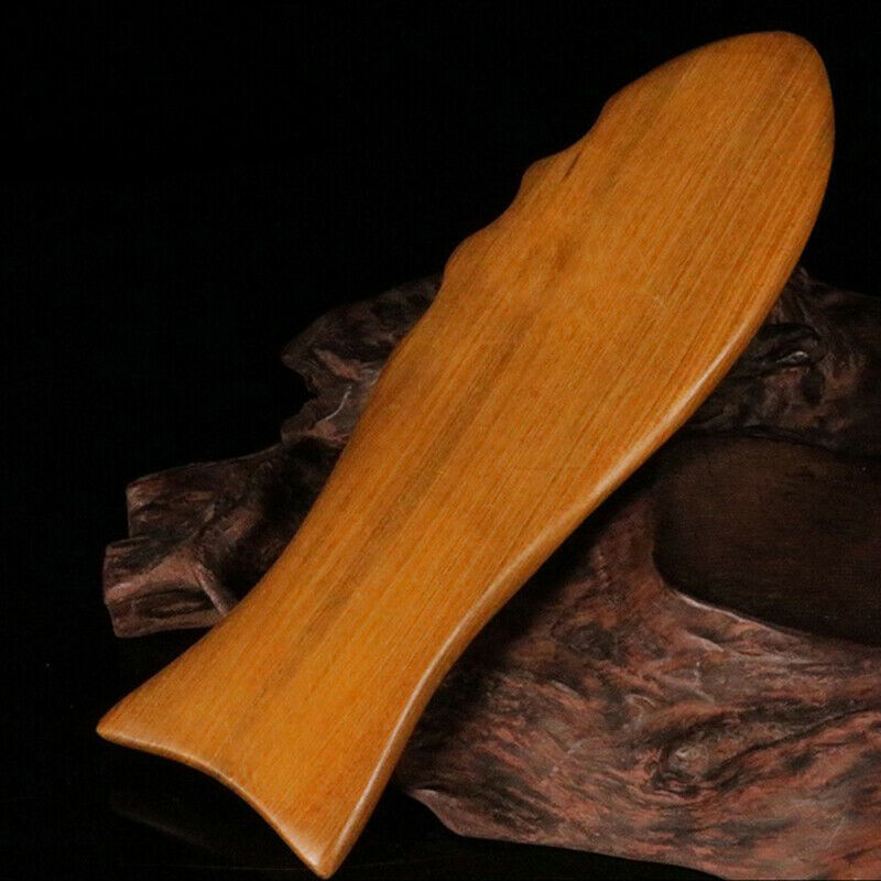 1PC Fragrant Wood Scraping Board Fish-shaped Wooden Scraper Massager Body CSEAU