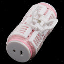USB Pink Rech argeable Double-deck Roller Hair Curler Clip Home Salon Clamp Pink