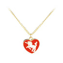 Fashion Heart Alloy Animal Horse Chain Necklace Pendant Women Jewelry Gift