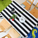 Table Runners Black and White Striped Serape Tablecloth for Wedding Party Decor