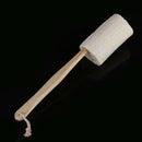 Natural Loofah Long Wood Handle Shower Bath Body Back Brush